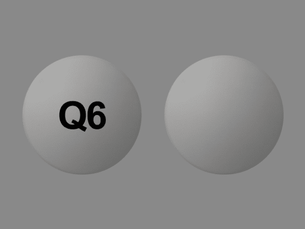 Pill Q6 Gray Round is Austedo XR