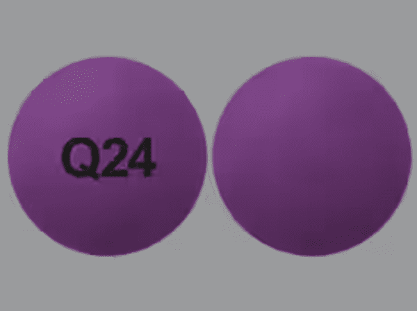 Pill Q24 Purple Round is Austedo XR