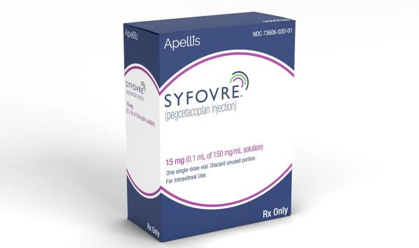 Pill medicine is Syfovre 15 mg / 0.1 mL injection for intravitreal use