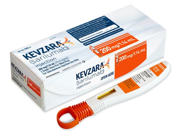 Pill medicine is Kevzara 200 mg / 1.14 mL pre-filled pen