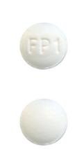 Pill FP1 White Round is Lurasidone Hydrochloride