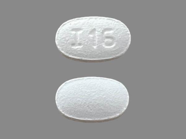 Pill I16 White Oval is Losartan Potassium