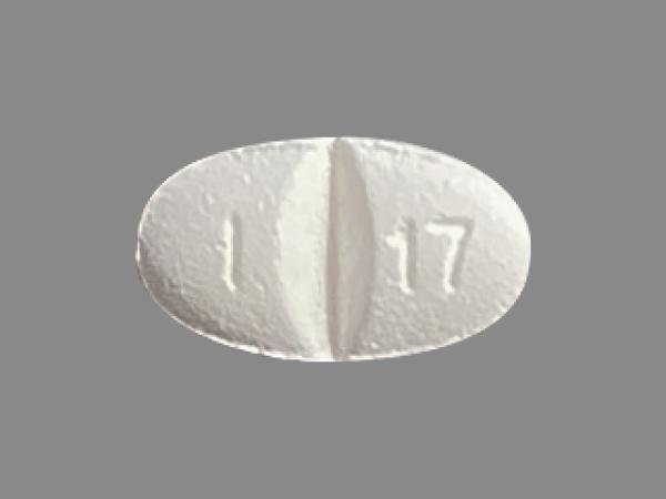 Pill I 17 White Oval is Losartan Potassium