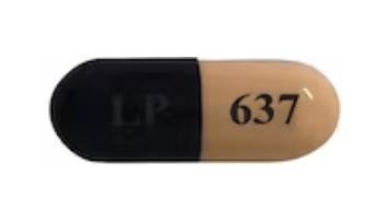 Pill LP 637 Blue & Orange Capsule/Oblong is Lenalidomide
