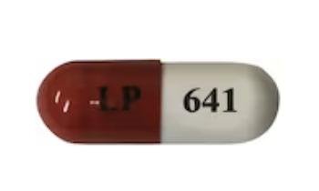 Pill LP 641 Gray & Red Capsule/Oblong is Lenalidomide