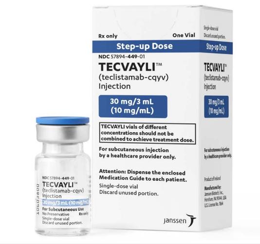 Tecvayli (teclistamab) 30 mg/3 mL (10 mg/mL) injection