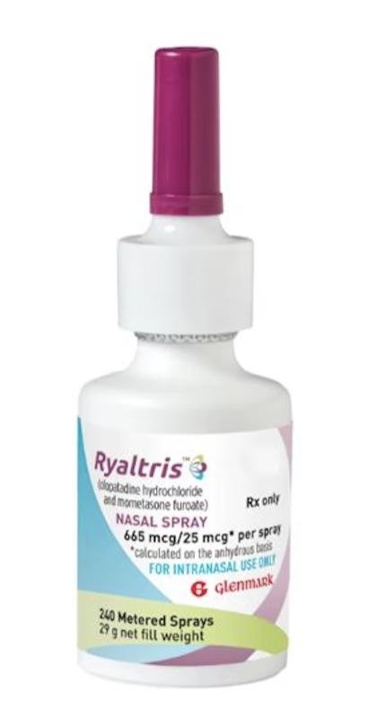 Ryaltris olopatadine hydrochloride 665 mcg / mometasone furoate 25 mcg per 0.1 mL nasal spray (medicine)