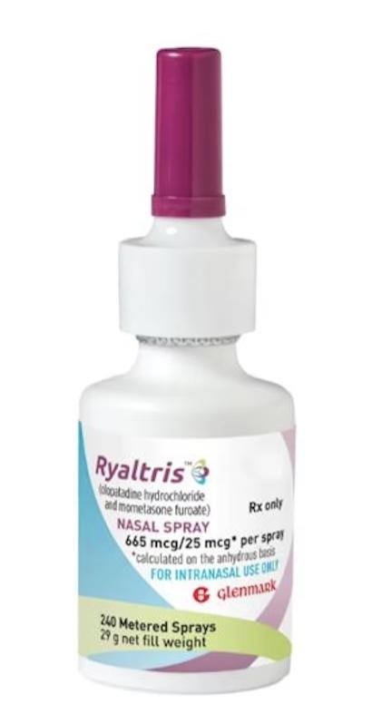 Pill medicine is Ryaltris olopatadine hydrochloride 665 mcg / mometasone furoate 25 mcg per 0.1 mL nasal spray