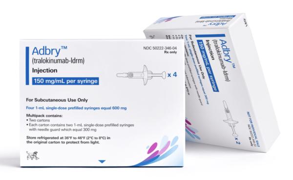 Pill medicine is Adbry 150 mg/mL prefilled syringe