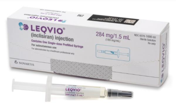 Leqvio 284 mg/1.5 mL (189 mg/mL) prefilled syringe medicine