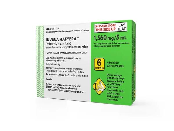 Invega hafyera 1,560 mg/5 mL injection medicine