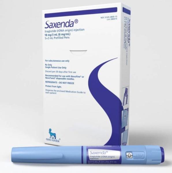 Saxenda (liraglutide) 18 mg/3 mL (6 mg/mL) pre-filled pen