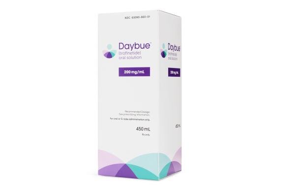 Pill medicine is Daybue 200 mg/mL oral solution