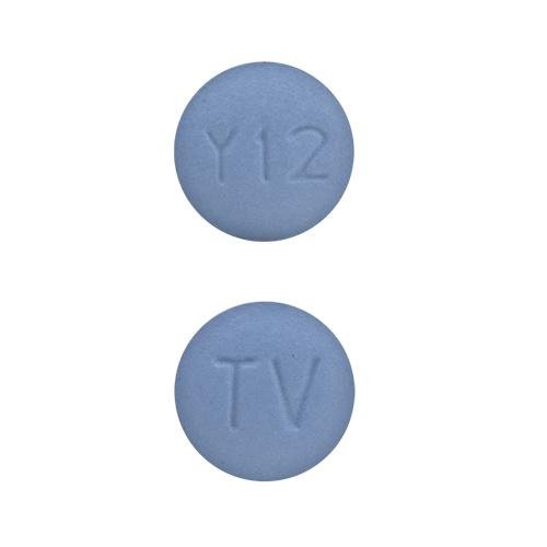 Pill TV Y12 Blue Round is Teriflunomide