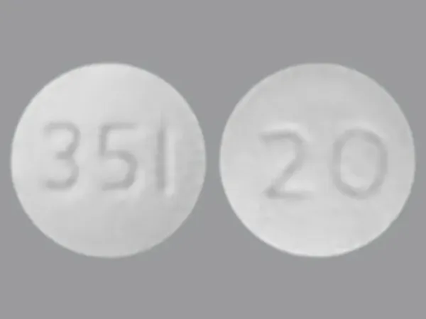 Pill 351 20 White Round is Lurasidone Hydrochloride