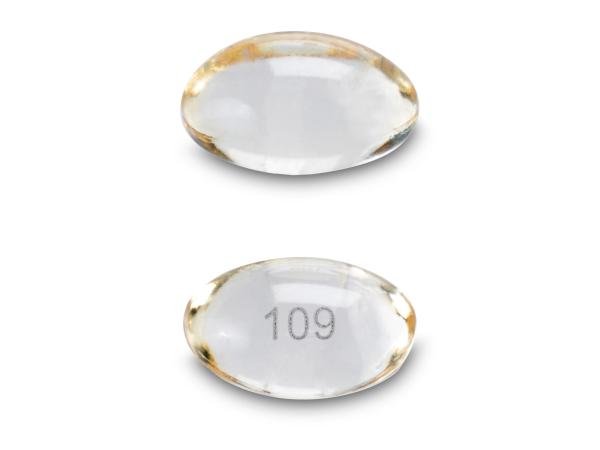 Pill 109 Clear Oval is Icosapent Ethyl
