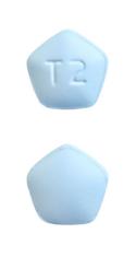 Pill T2 Blue Five-sided is Teriflunomide