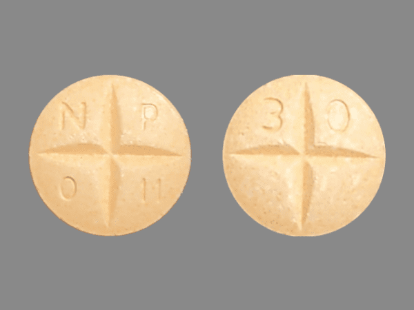 Pill N P 0 11 3 0 Orange Round is Amphetamine and Dextroamphetamine