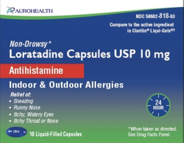 Pill LR10 Blue Capsule/Oblong is Loratadine