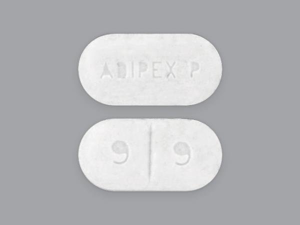 Pill ADIPEX-P 9 9 White Capsule/Oblong is Adipex-P