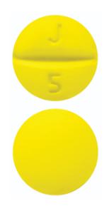 Pill J 5 Yellow Round is Prochlorperazine Maleate