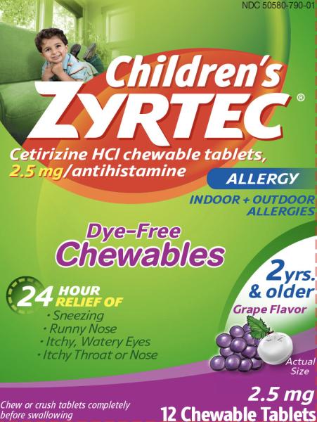 Pill CTZ White Round is Zyrtec (Chewable)