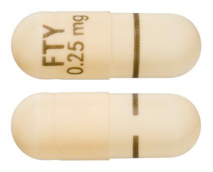 Pill FTY 0.25 mg White Capsule/Oblong is Gilenya