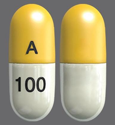 Pill A 100 Yellow & White Capsule/Oblong is Motpoly XR