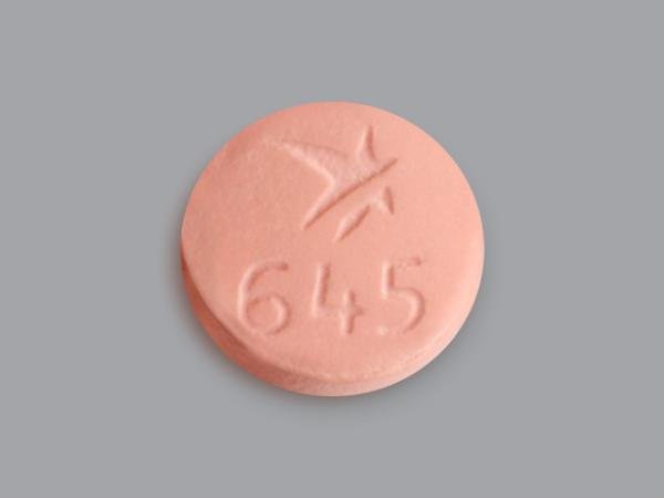 Pill Logo 645 is Veozah 45 mg