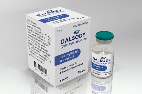 Pill medicine is Qalsody 100 mg/15 mL (6.7 mg/mL) injection
