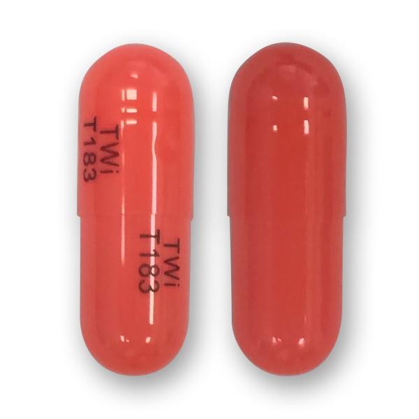 Pill TWi T183 TWi T183 Pink Capsule/Oblong is Diltiazem Hydrochloride Extended-Release
