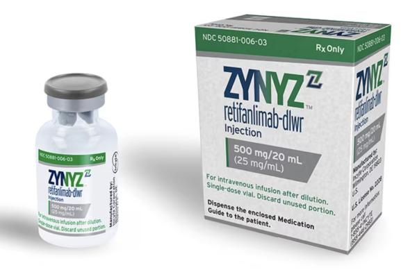 Zynyz 500 mg/20 mL (25 mg/mL) injection medicine