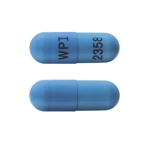 Pill WPI 2358 Blue Capsule/Oblong is Topiramate Extended-Release