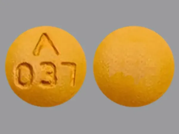 Pill Logo 037 Brown Round is Amitriptyline Hydrochloride