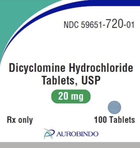 Pill D 20 Blue Round is Dicyclomine Hydrochloride