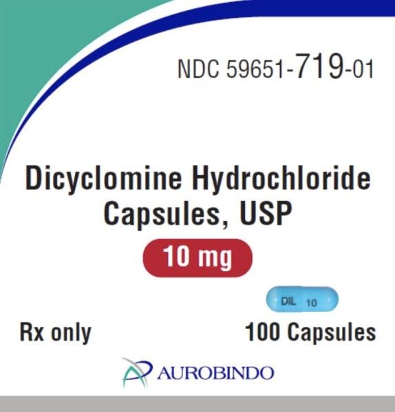 Pill DIL 10 Blue Capsule/Oblong is Dicyclomine Hydrochloride