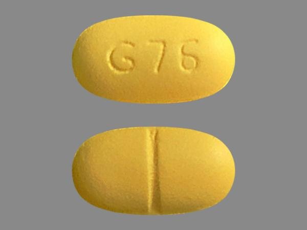 Pill G 76 Yellow Capsule/Oblong is Sertraline Hydrochloride