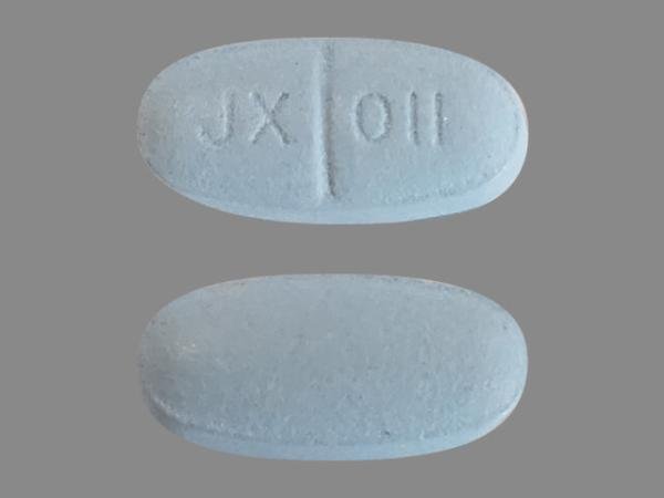 Pill JX 011 Blue Oval is Levetiracetam