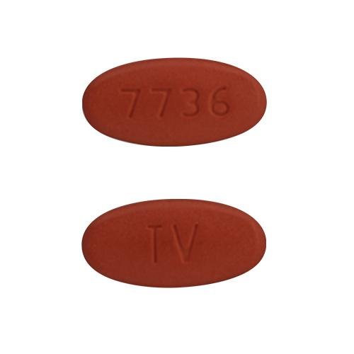 Pill TV 7736 Orange Oval is Darunavir Hydrate