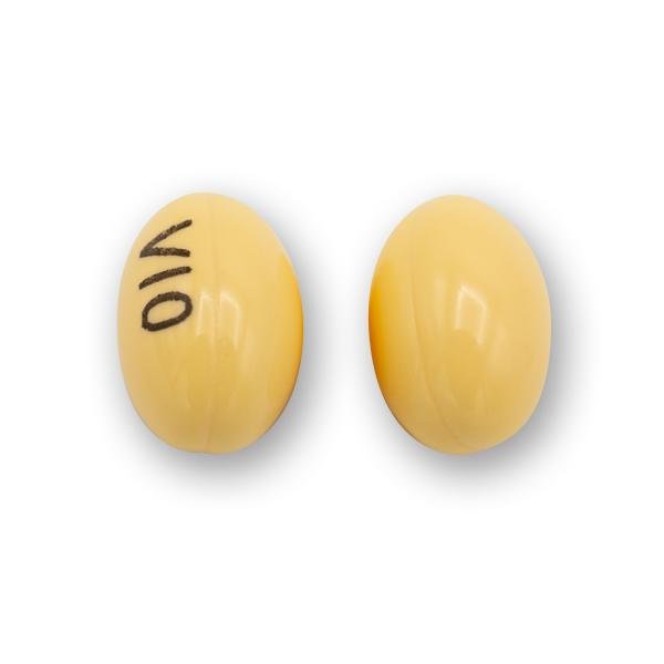 Pill V10 Yellow Capsule/Oblong is Isotretinoin