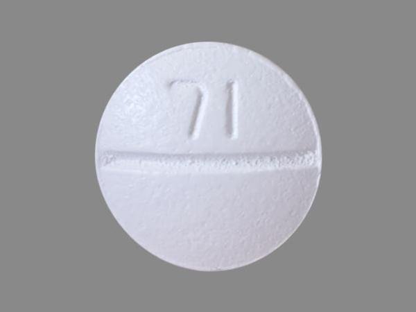 Pill 71 White Round is Escitalopram Oxalate