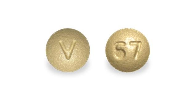 Pill V 67 Yellow Round is Eplerenone