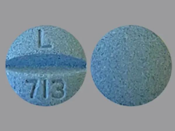 Pill L 713 Blue Round is Nadolol