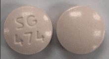 Pill SG 474 Pink Round is Metaxalone