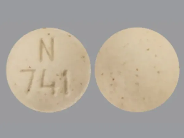 Pill N 741 Tan Round is Thyroid