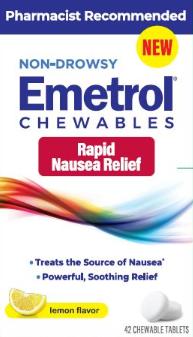 Pill CB2 White Round is Emetrol Non-Drowsy (Chewable)