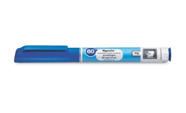 Pill medicine is Ngenla 60 mg/1.2 mL (50 mg/mL) prefilled pen