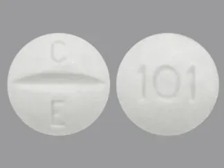 Pill C E 101 White Round is Flecainide Acetate