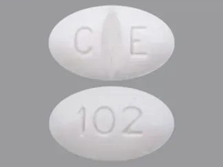 Pill C E 102 White Oval is Flecainide Acetate