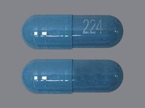 Pill 224 Blue Capsule/Oblong is Urimar-T